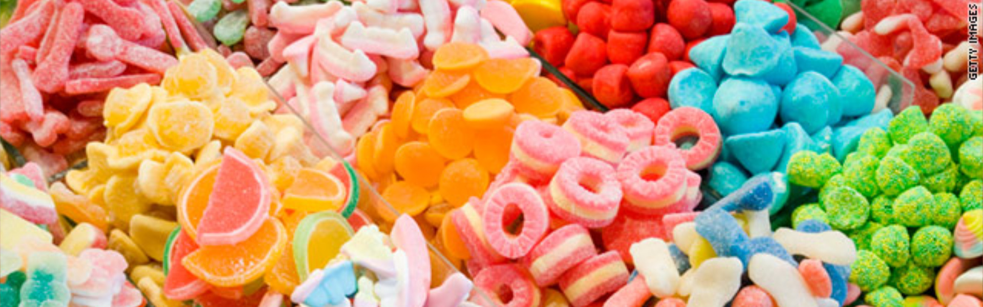 Assorted gummy candies