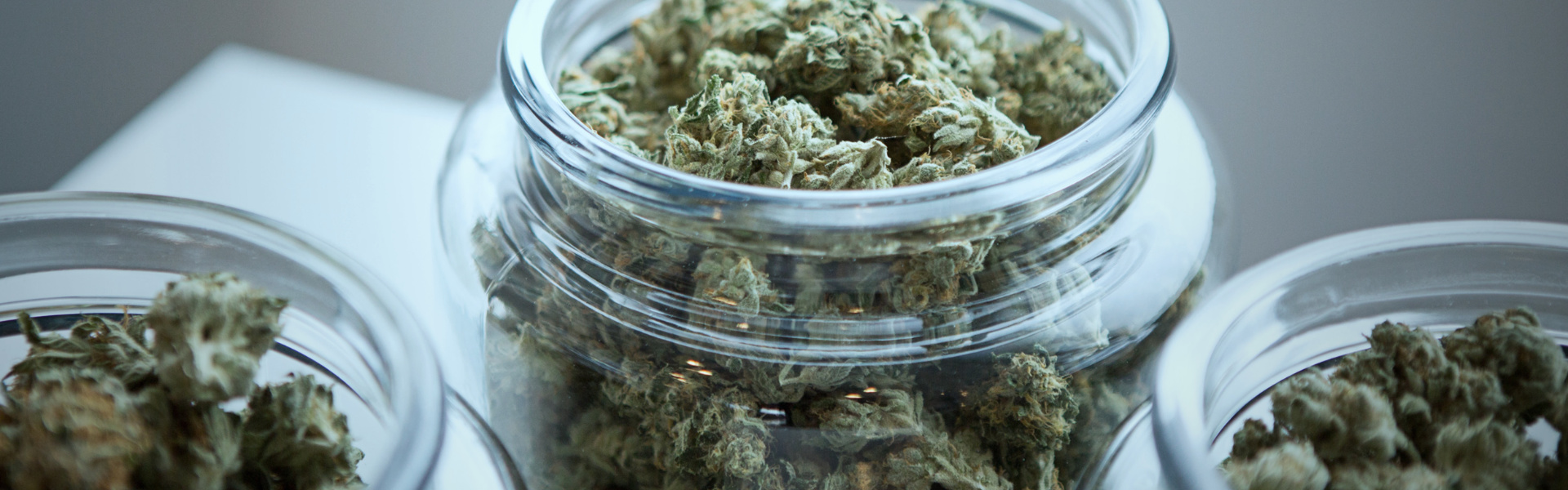 Medical marijuana in glass jar