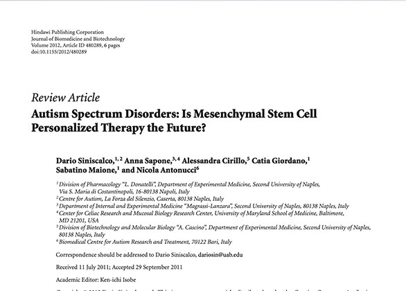 Autism Spectrum Disorders- Is Mesenchymal Stem Cell Personalized Therapy the Future.
