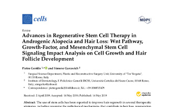 Advances in Regenerative Stem Cell Therapy in Androgenic Alopecia and Hair Loss- Wnt Pathway, Growth-Factor, and Mesenchymal Stem Cell Signaling Impact Analysis on Cell Growth and Hair Follicle Development Innate Healthcare Institute