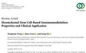 Immunomodulation by Mesenchymal Stem Cells (MSCs)- Mechanisms of Action of Living, Apoptotic, and Dead MSCs Innate Healthcare Institute