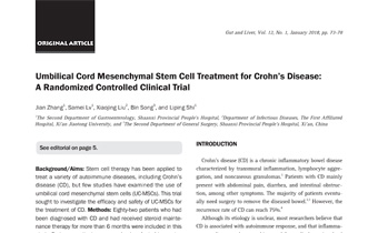 Umbilical Cord Mesenchymal Stem Cell Transplantation in Severe and Refractory Systemic Lupus Erythematosus Innate Healthcare Institute
